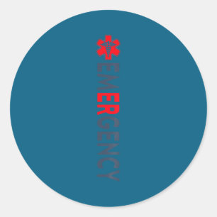 Emergency department emergency room nurse er nurse classic round sticker