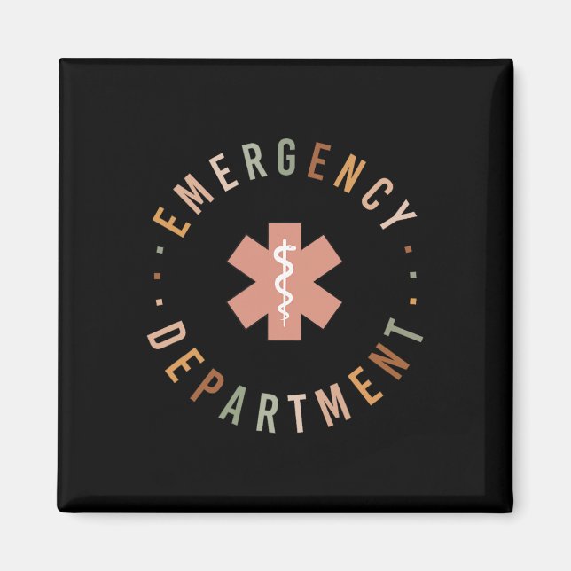 Emergency Department Er Ed Emergency Room Nurse Tr Magnet (Front)