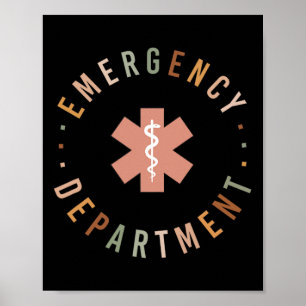 Emergency Department Er Ed Emergency Room Nurse Tr Poster