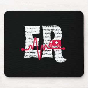Emergency Department Er Nurse Front And Back Emerg Mouse Pad