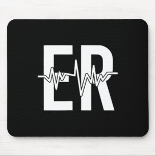 Emergency Department Er Nurse Front + Back Emergen Mouse Pad