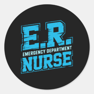 Emergency Department Er Nurse Gift Paramedic Classic Round Sticker