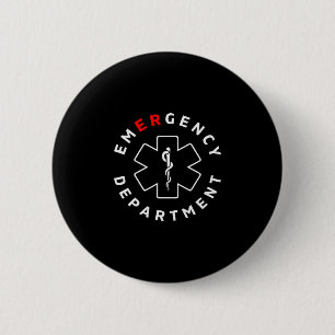Emergency Department Er Rn Nurse Retro Healthcare 6 Cm Round Badge