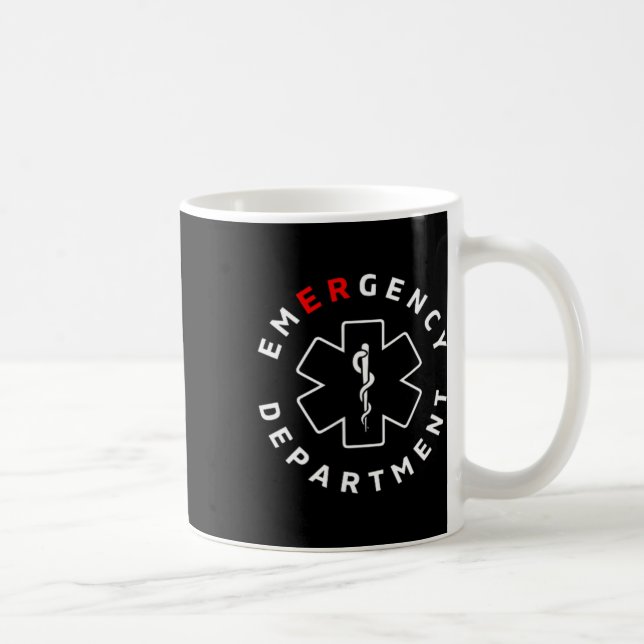Emergency Department Er Rn Nurse Retro Healthcare  Coffee Mug (Right)