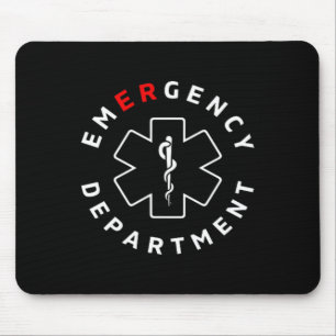 Emergency Department Er Rn Nurse Retro Healthcare Mouse Pad