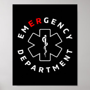 Emergency Department Er Rn Nurse Retro Healthcare  Poster