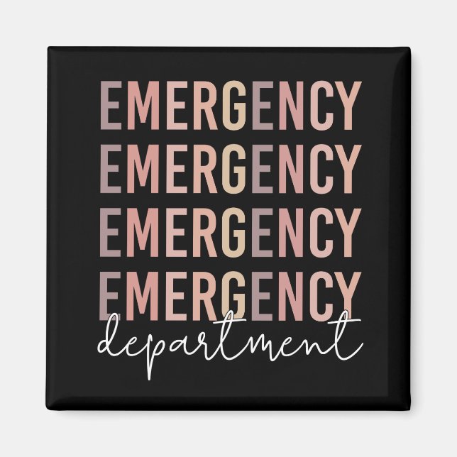 Emergency Department ER Staff | ER Nurse | ER Tech Magnet (Front)