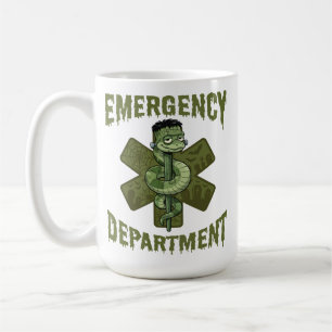 Emergency Department Frankenstein Nurse Halloween Coffee Mug