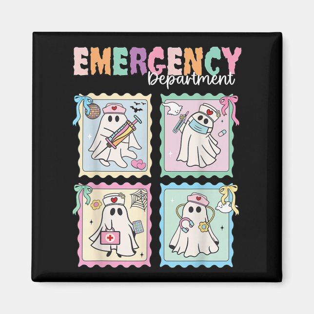 Emergency Department Funny Er Nurse Halloween Soky Magnet (Front)