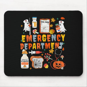 Emergency Department Funny Er Nurse Halloween Soky Mouse Pad