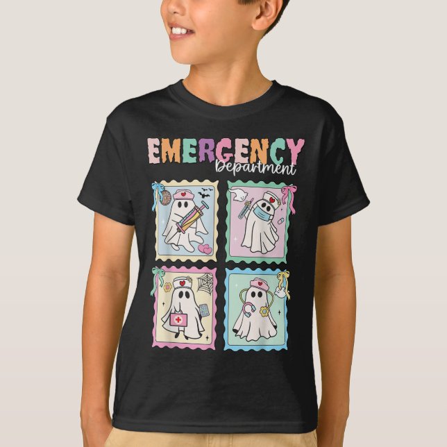 Emergency Department Funny Er Nurse Halloween Soky T-Shirt (Front)