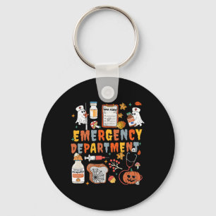 Emergency Department Funny Er Nurse Halloween Spoo Key Ring