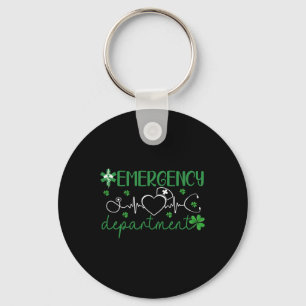 Emergency Department Funny Er Nurse Irish St Patri Key Ring