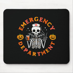 Emergency Department Funny Halloween Er Nurse Wome Mouse Pad