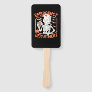 Emergency Department Funny Halloween Nurse Essenti Hand Fan