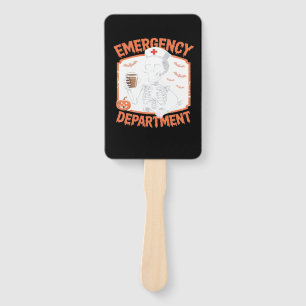 Emergency Department Funny Halloween Nurse Essenti Hand Fan