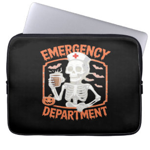 Emergency Department Funny Halloween Nurse Essenti Laptop Sleeve