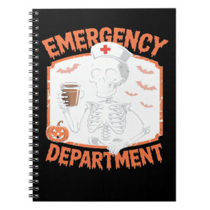 Emergency Department Funny Halloween Nurse Essenti Notebook