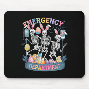 Emergency Department Funny Skeleton Dancing Easter Mouse Pad