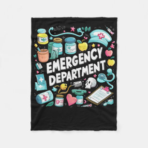 Emergency Department Groovy Er Crew Nurse Room Ste Fleece Blanket