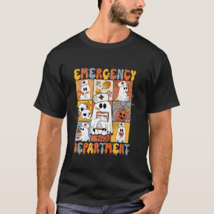 Emergency Department Halloween Cute Pumpkin Ghost  T-Shirt