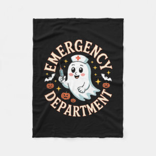 Emergency Department Halloween Emergency Room Fleece Blanket