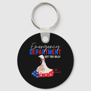 Emergency Department Nurse,4th Of July, Patriotic Key Ring