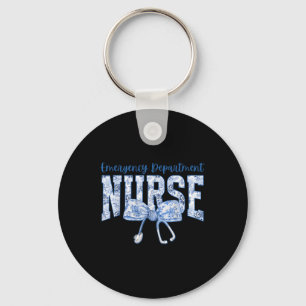 Emergency Department Nurse Coquette Bow Er Emergen Key Ring