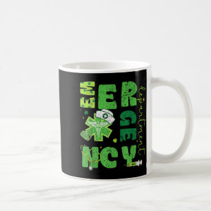 Emergency department nurse saint patrick's day er coffee mug
