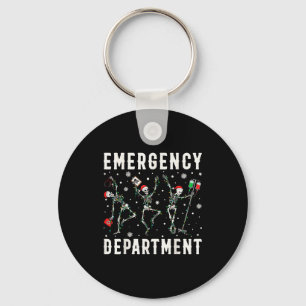 Emergency Department Nurse Skeleton Dancing Christ Key Ring