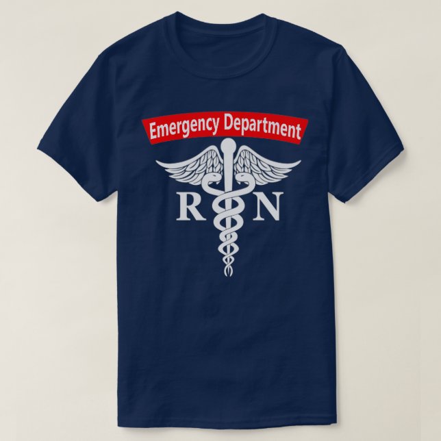 Emergency Department Nursing ER Registered Nurse R T-Shirt (Design Front)