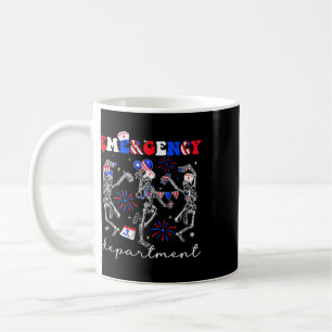 Emergency Department Skeleton 4th Of July Usa Er E Coffee Mug
