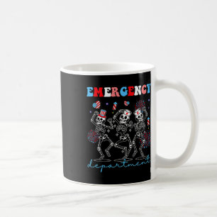 Emergency Department Skeleton Dancing Er Nurse 4th Coffee Mug