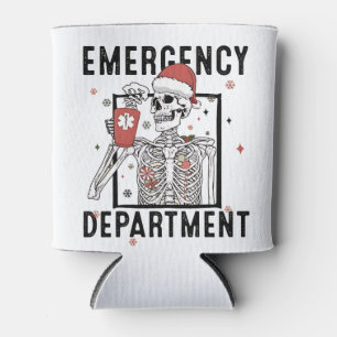 Emergency Department Skeleton Nursing Coffee Lover Can Cooler