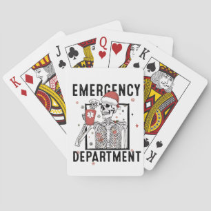 Emergency Department Skeleton Nursing Coffee Lover Playing Cards