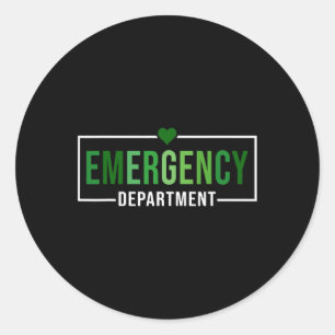 Emergency Department St Patricks Day Emergency Roo Classic Round Sticker
