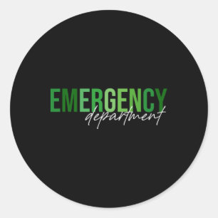 Emergency Department St Patricks Day Emergency Roo Classic Round Sticker