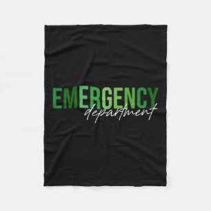 Emergency Department St Patricks Day Emergency Roo Fleece Blanket