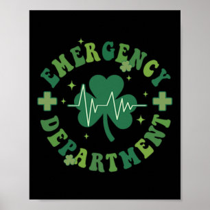 Emergency Department St Patricks Day Emergency Roo Poster