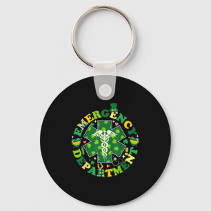Emergency department st patricks day er nurse key ring