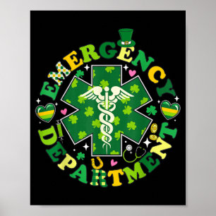 Emergency department st patricks day er nurse poster
