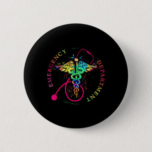 Emergency Department Tie Dye Ed Er Nurse Nursing 6 Cm Round Badge