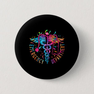 Emergency Department Tie Dye Ed Er Nurse Nursing S 6 Cm Round Badge