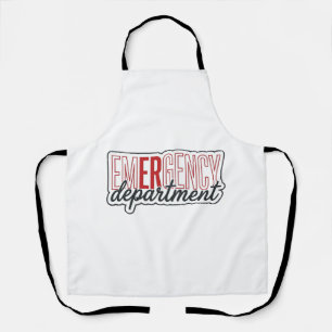 Emergency Department Typography Shirt Design_1 Apron