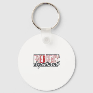 Emergency Department Typography Shirt Design_1 Key Ring