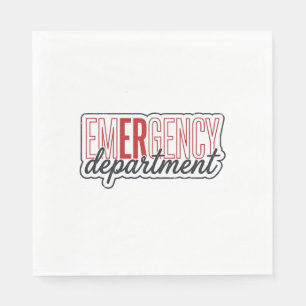Emergency Department Typography Shirt Design_1 Napkin