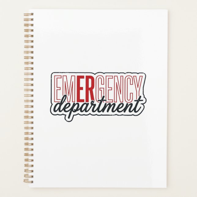 Emergency Department Typography Shirt Design_1 Planner (Front)