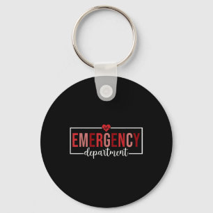 Emergency Department Valentines Day Emergency Room Key Ring