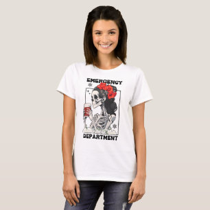 Emergency Department Xmas, Skeleton Santa Er Nurse T-Shirt