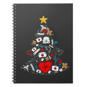 Emergency Department Xmas Tree Nurse Notebook